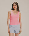 Top De Punto Cuello V,ROSA